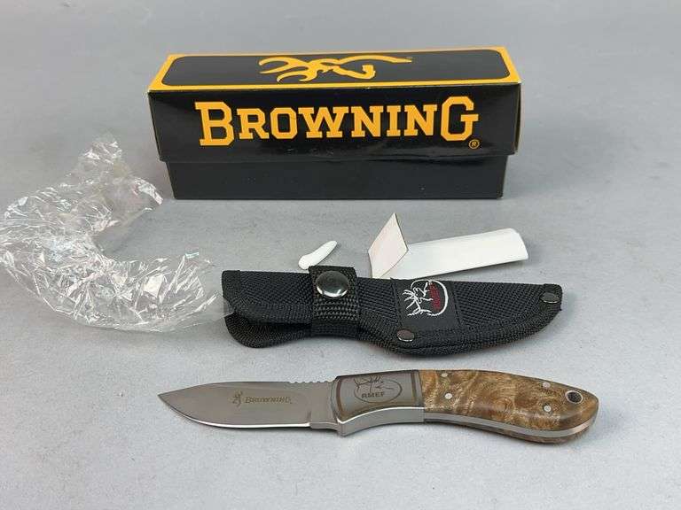RMEF Browning 780RMEF Promotional Packer Knife with Sheath and Box image