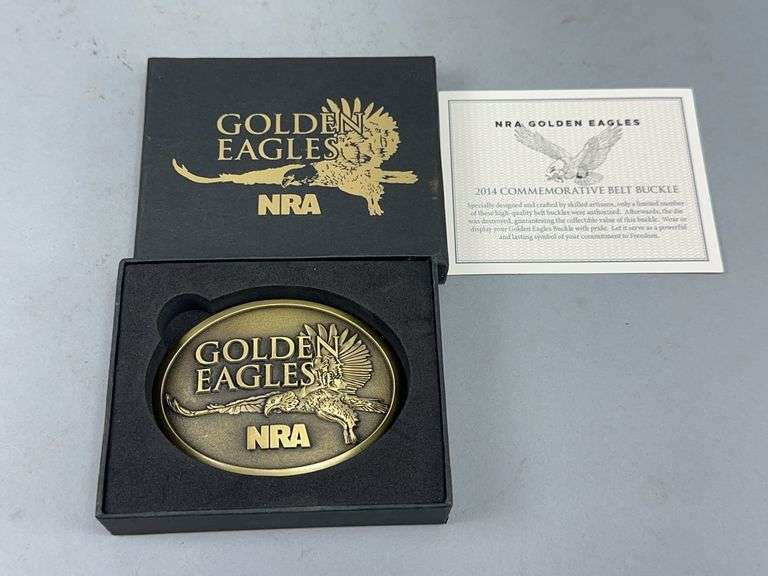 2014 NRA Golden Eagles Commemorative Belt Buckle image