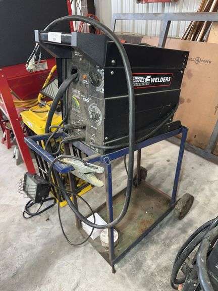 Campbell Hausfeld MIG Flux 130 Wire Feed Welder with Cart image