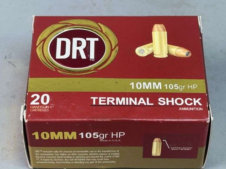 DRT Terminal Shock 10MM 105gr HP Ammunition Box (20 Cartridges) image