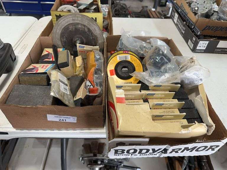 Grinding Wheels, Sanding Blocks, Drill Bits, and Hardware image