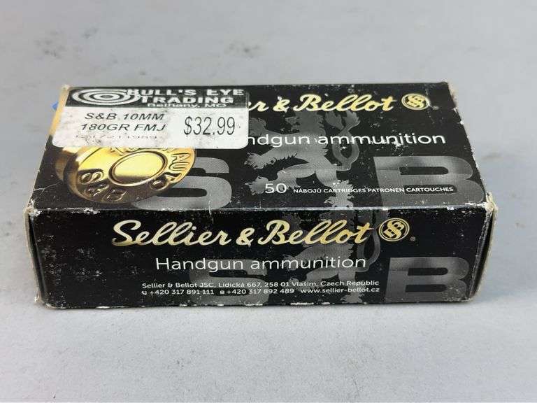 Sellier & Bellot 10mm Auto 180gr FMJ Handgun Ammunition (Full Box) image