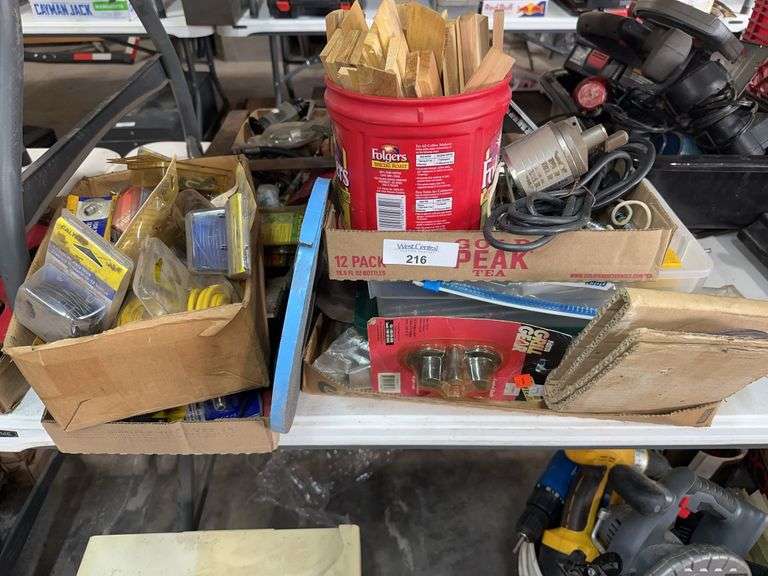 Assorted Hardware, Electrical Components, and Tools image