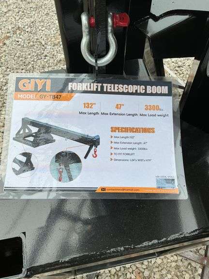 Forklift telescope boom  Lots 1073 through 1080 are identical image