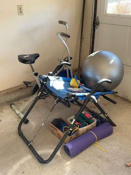 Home Fitness Lot: Weslo Pursuit 2.0 DS Exercise Bike, AB Lounge Sport, Exercise Ball, Weights, Yoga Mat, and More image