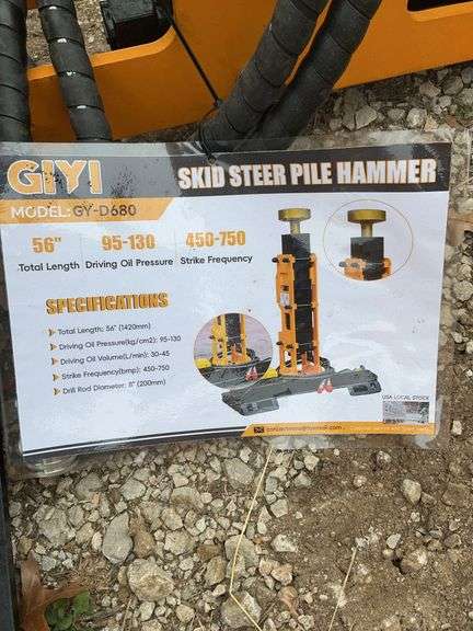 Skid steer pile hammer image