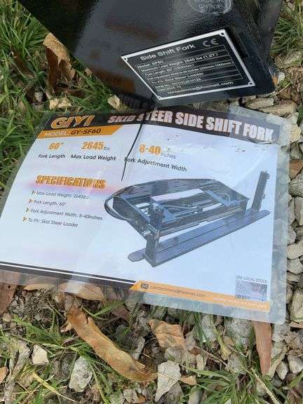 Skid steer side shift fork image