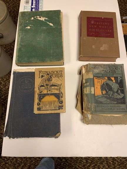 Vintage Book Collection: Dictionaries, Readers, and Funabout Fords image
