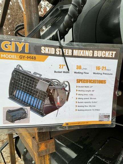 Skid steer mixing bucket  Lots 1028 through 1030 are identical image