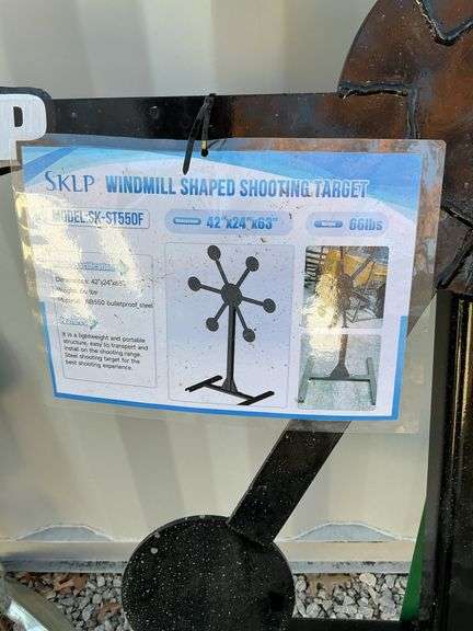 Windmill shaped shooting target image