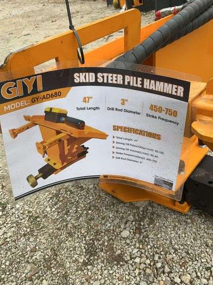 Skid steer pile hammer image