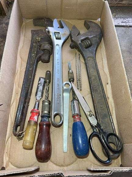 Mixed Lot of Wrenches, Screwdrivers, and Hand Tools - Ridgid & Crescent image