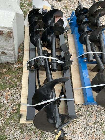 Skid Steer Auger Attachment - 3 bits image