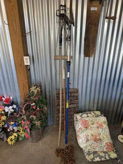 Assorted Tools: Tree Pruner, Poles & Chain image