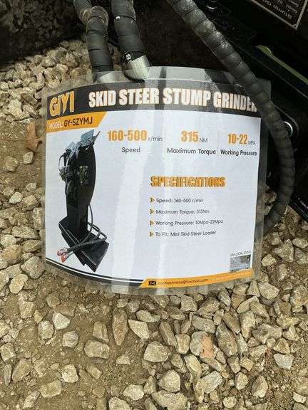 Mini skid steer stump grinder image