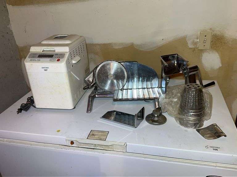 Hitachi HB-B201 Bread Maker with Rival Electric Food Slicer & Health Craft Grater image