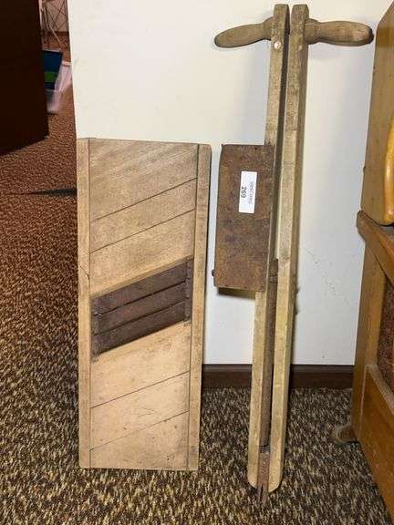 Wooden Cabbage Shredder and Old Time Planter image