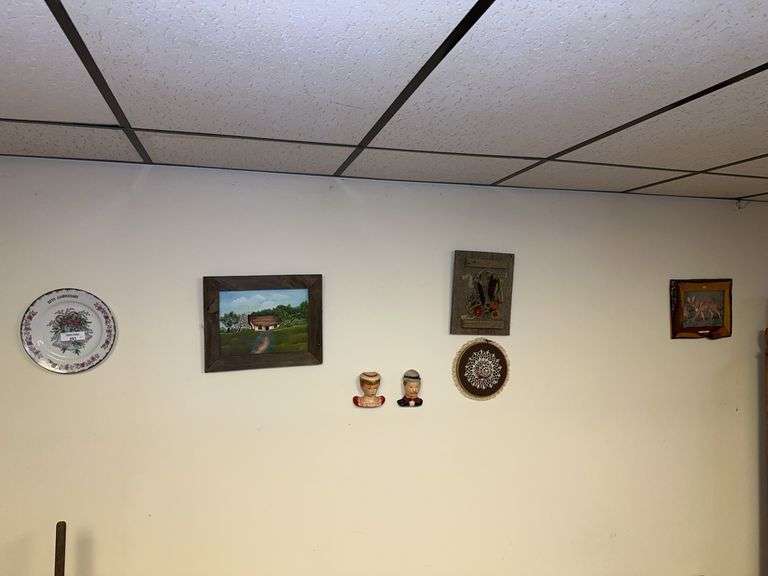 Variety of Home Decor Items - Plate, Wall Hangings, Figurines image