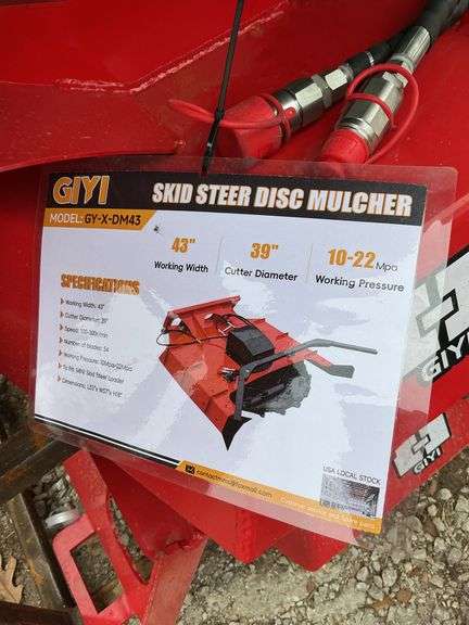 Mini skid steer disc mulcher  Lots 1034 through 1036 are identical image
