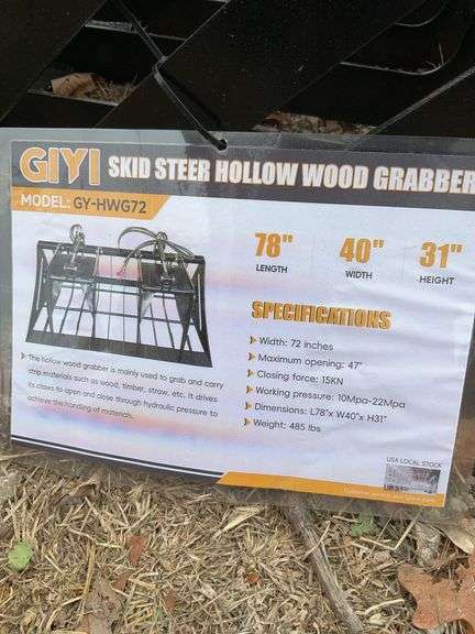Skid steer wood grabber image