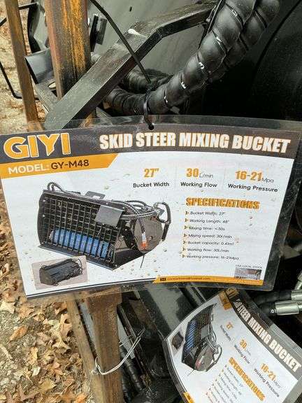Skid steer, mixing bucket  Lots 1028 through 1030 are identical image