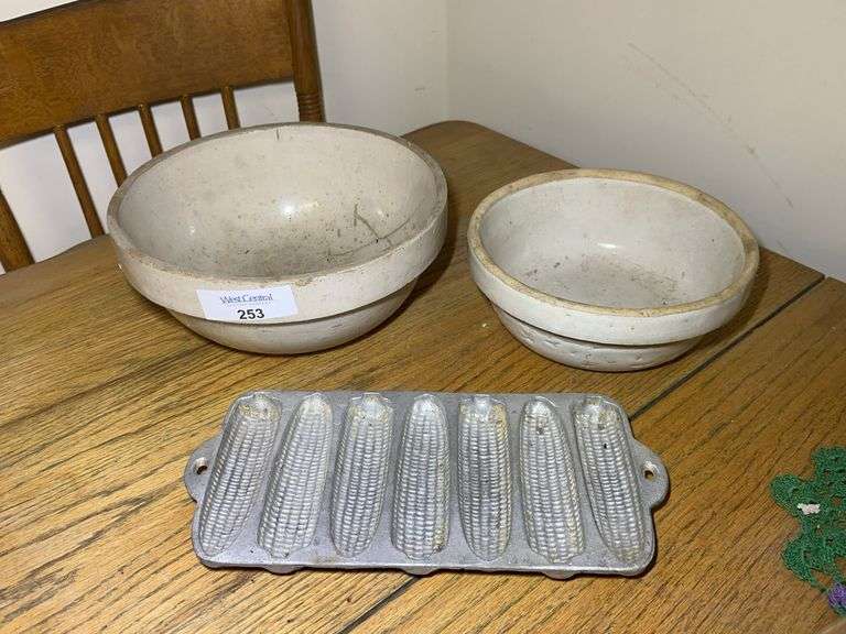 Stoneware Bowls and Cornbread Pan image