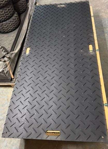 IRANCH Ground Protection Mat 4ft x 8ft Diamond Plate Tread (bidding on a set of 5 two are split one one end more pictures coming soon image