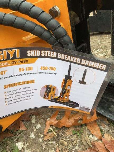 Skid steer breaker hammer image