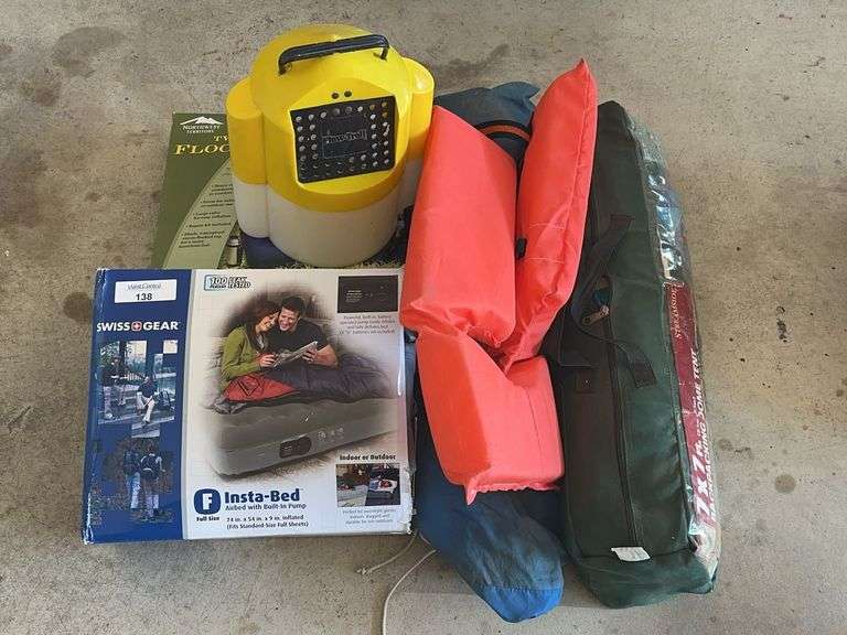 Camping and Outdoor Gear Bundle: Tent, Air Bed, and More image