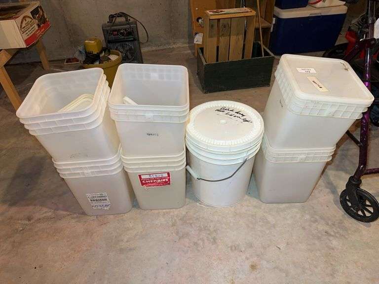 Assorted Food Grade Buckets and Containers image