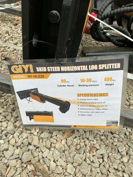 Skid steer horizontal log splitter image