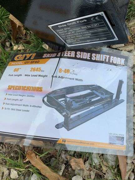 Skid steer side shift fork image