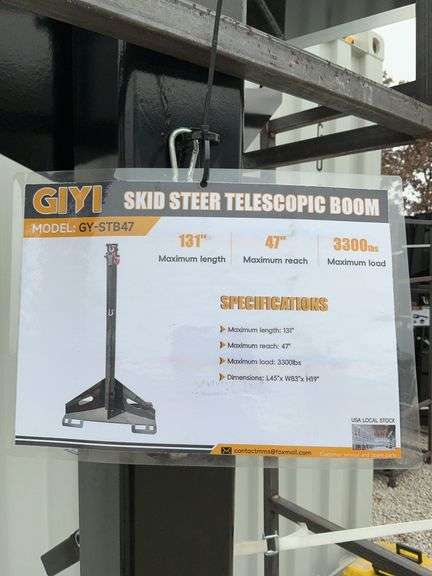 Skid steer telescope boom image