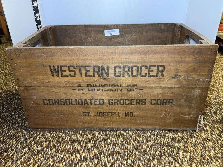 Western Grocer Wooden Crate - Consolidated Grocers Corp. St. Joseph, MO image