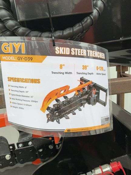Skid steer trencher  Lots 1063 through 1068 are identical image