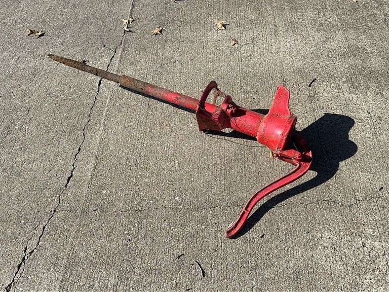 Red Metal Hand Water Pump image