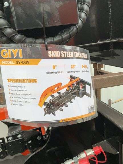 Skid steer trencher  Lots 1063 through 1068 are identical image