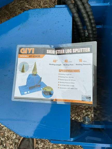 Skid steer log splitter image