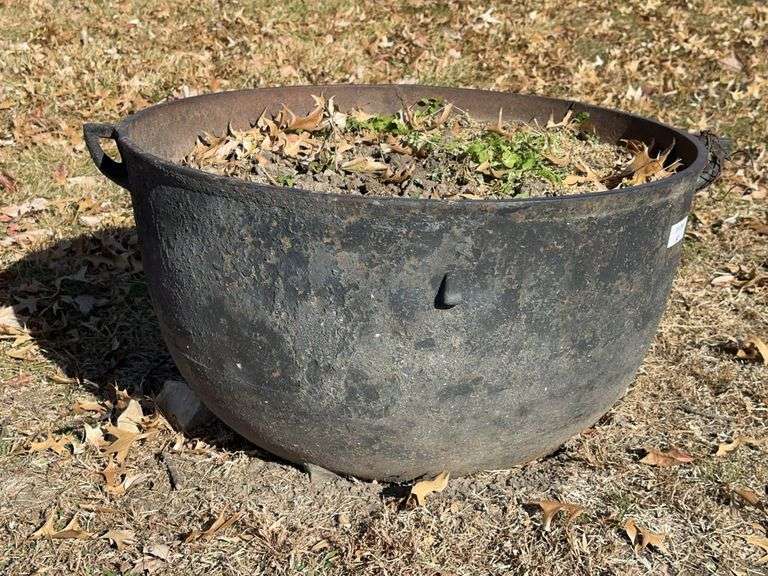 Large Cast Iron Kettle or Pot, 27" Round image