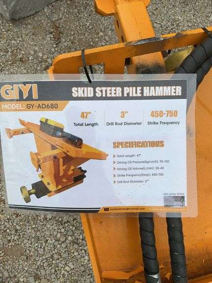 Skid steer pile hammer image