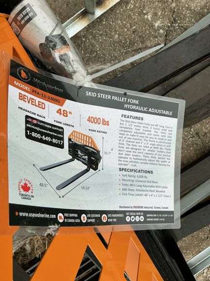 PFA-11-3 300G Skid steer pallet, fork image