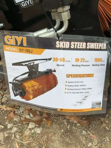 Mini skid steer sweeper image