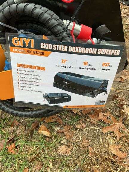Skid steer box broom sweeper image