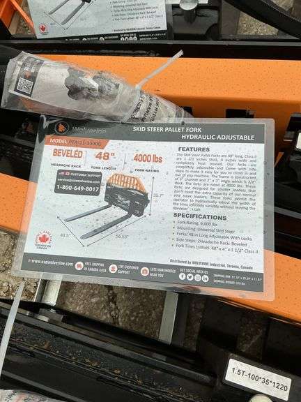 PFA-11-3 300G Skid steer pallet, fork image