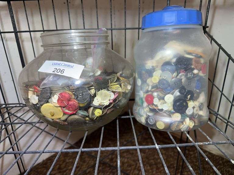Two Jars Filled with Buttons image