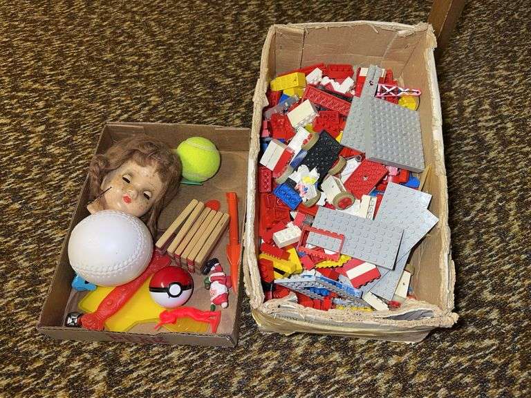 Boxes of Mixed Toys and Lego Bricks image