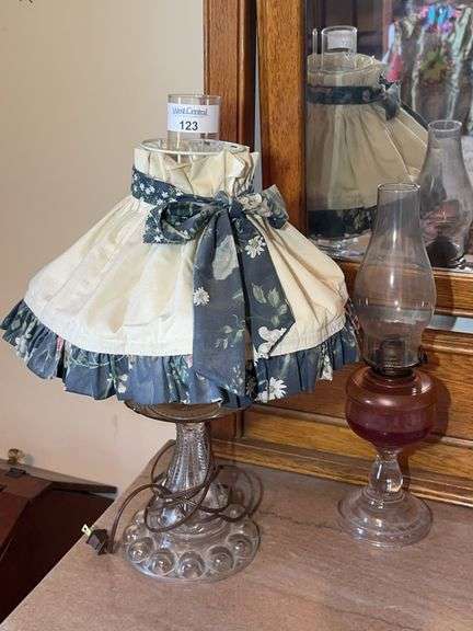 Victorian Style Glass Lamps with Shades image