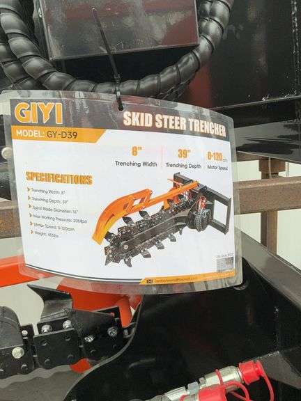 Skid steer trencher  Lots 1063 through 1068 are identical image