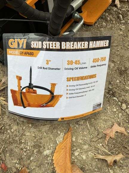 Skid steer breaker hammer image