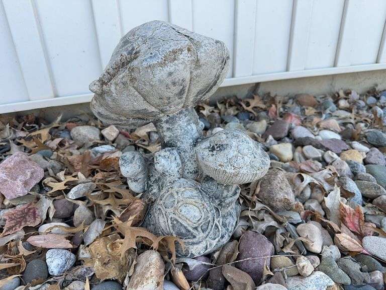 Concrete Mushroom and Turtle Garden Statue image